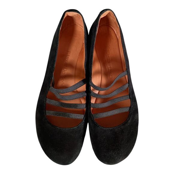 L’amour Des Pieds Caiden Hidden Wedge Flat Round Toe Black Suede Womens 9 M - Picture 6 of 11